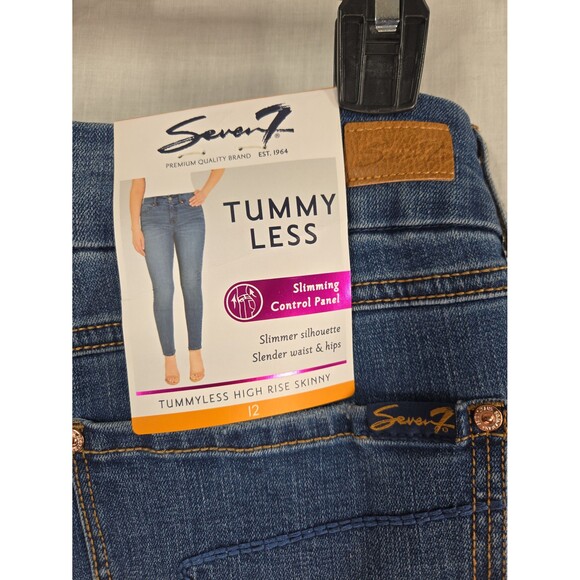 NEW Seven7 Tummyless High Rise Skinny Jeans Slimming Control Panel  Women's 12 - Picture 6 of 9